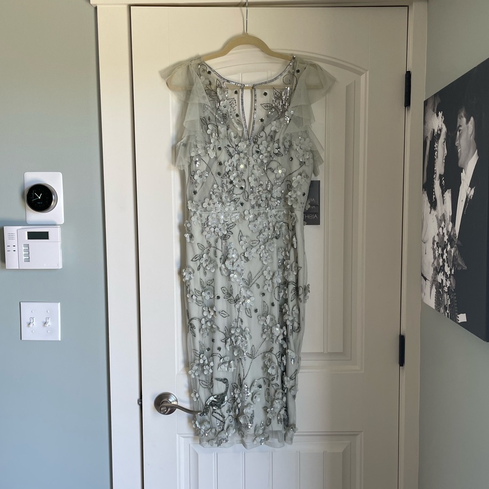 Theia Beaded Floral Gown